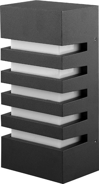 Светильник садово-парковый "Feron DH0602" 18/60Вт (квадрат), IP54, Е27, 220В, на стену, чёрный