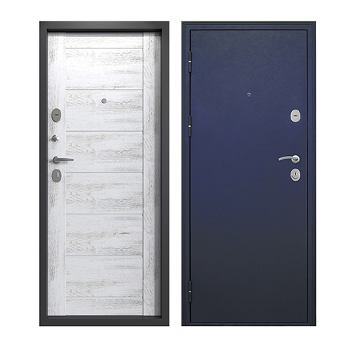 Дверь входная"Родина Царга",960*2050*103мм,левая,металл -"Синий сатин",МДФ "Ель альпийская"