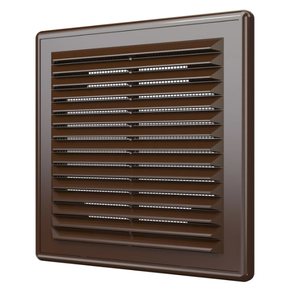 Решетка пластиковая вентиляционная 150*150, коричневая