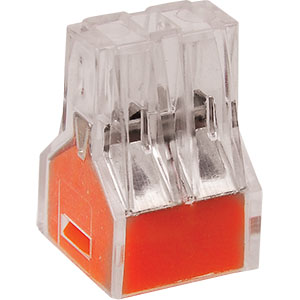 Строительно-монтажная клемма СМК 773-324 оранжевая в прозрачном корпусе "ИЭК"