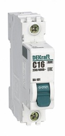 Автоматический выключатель ВА101 1Р 16А 4,5kA  "DEKraft"