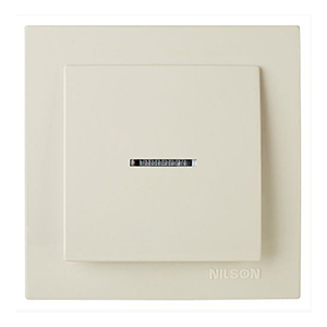 Выключатель "NILSON Touran" одноклавишный с подсветкой, скрытой проводки, кремовый