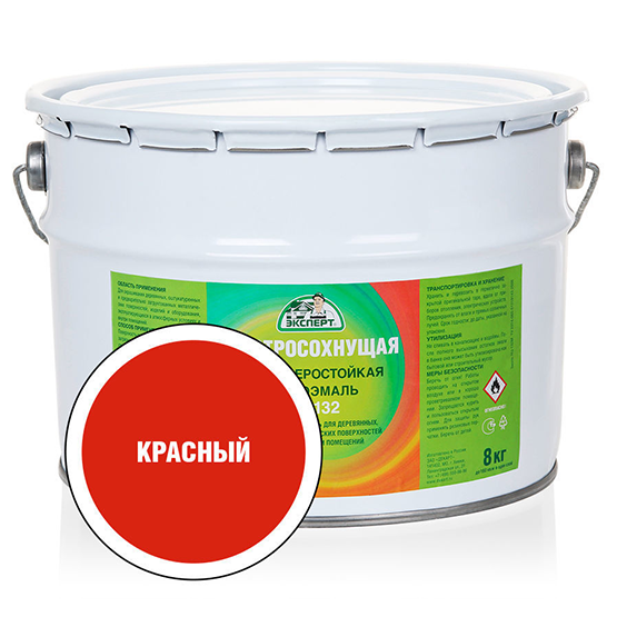 Нитроэмаль красная НЦ-132 "Эксперт", 8кг