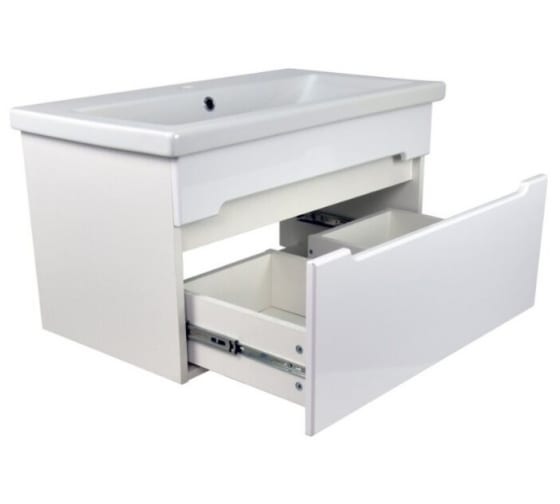 Тумба &quot;Doratiz Магнолия 80&quot;, 800*460*440мм, белая, подвесная с умывальником &quot;Como 80&quot;