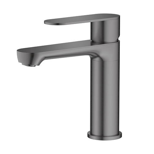 Смеситель для умывальника &quot;Splenka S222.10.09&quot;, однорычажный, графит, нержавейка, с подводкой