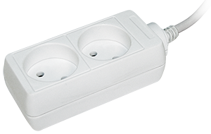Удлинитель "У2" 2 места без заземляющего контакта, длина 1,5 метра, 10А/250В "ИЭК"