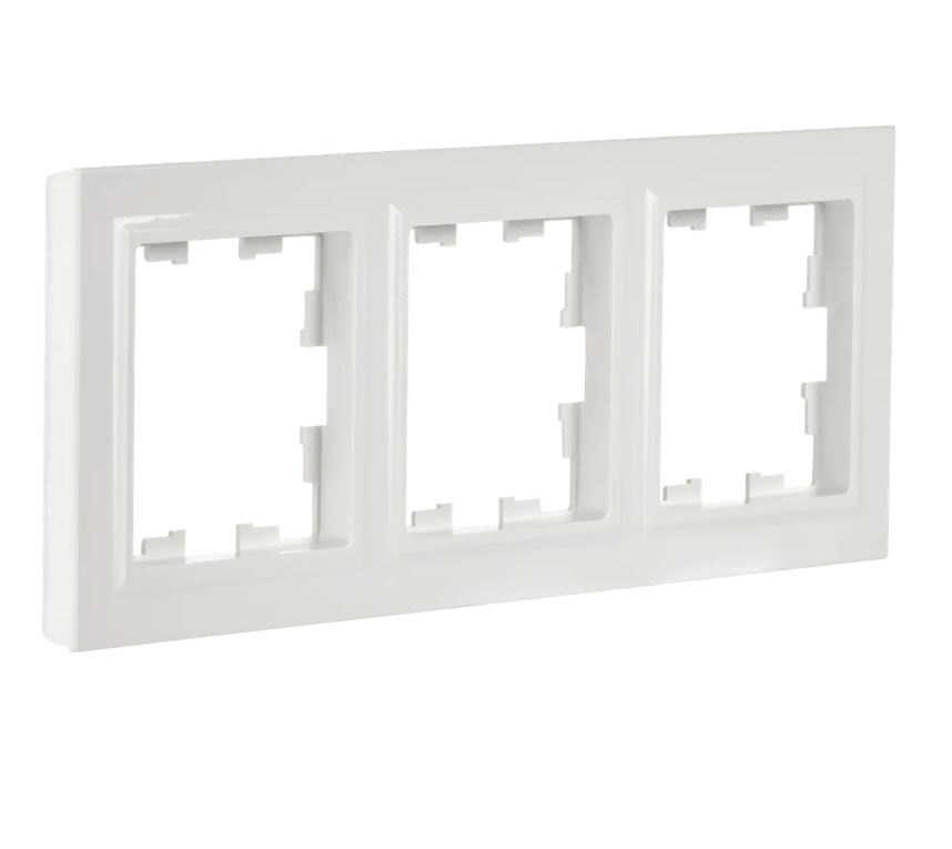 Рамка 3-мест. "BRITE", бел. IEK