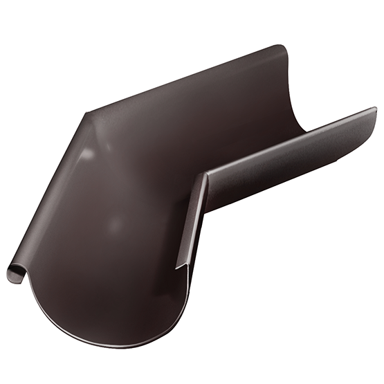 Металлический угол желоба внешний 135° "Шоколад" "Grand Line" d=150