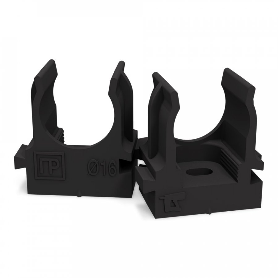 Крепеж-клипса 16мм для монтажного пистолета, черная "Промрукав"