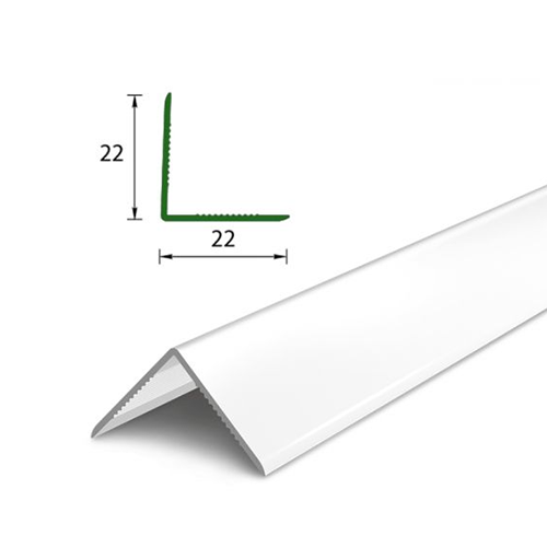 Угол ПВХ KU, 22*22мм, L=2,7м, "Белый глянцевый"