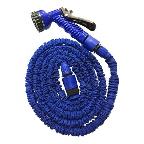 Шланг поливочный "Зеленый луг" синий саморастягивающийся от 10м до 30м