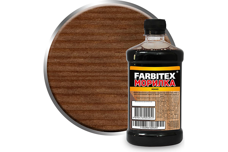 Пропитка водная &quot;FARBITEX&quot; защитно-декоративная тонирующая &quot;Морилка&quot; 0,5л, &quot;Мокко&quot;