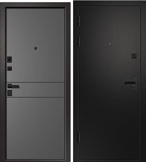 Дверь входная"Медея-315",860*2050*90мм,левая,металл, - "Сатин черный",МДФ "Дарк Грей 264"