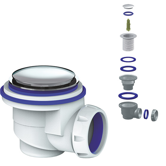 Сифон для душевого поддона, клик-клак 65мм, G422E, "Unicorn"