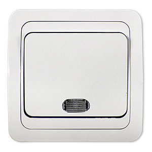 Выключатель 1-кл "IN HOME Classico" с подсветкой, скрытой проводки, белый