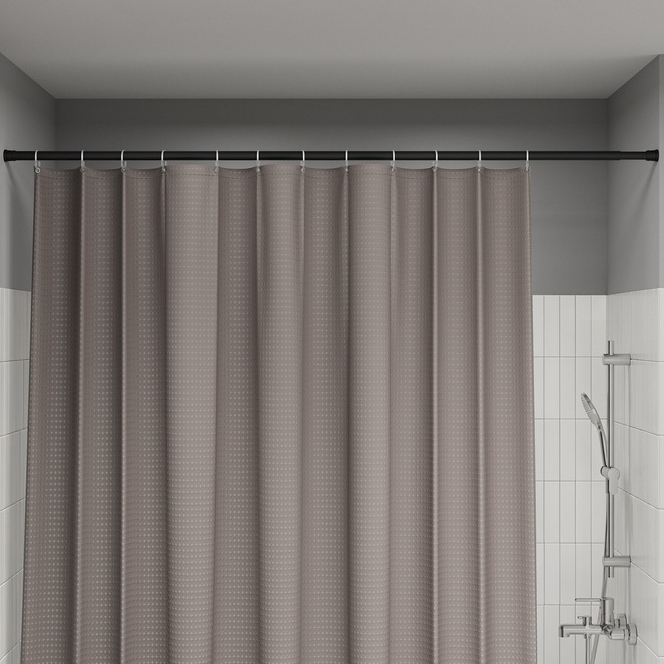 Карниз для ванной "Iddis SRB0120i14", 1100-2000мм, черный