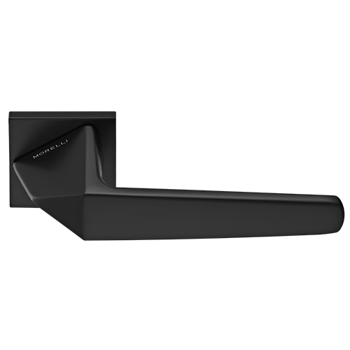 Ручка дверная "MH-55 BL-6S", нажимная, квадратная накладка, "Черный"