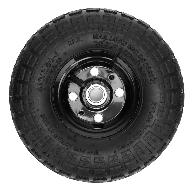 Колесо для тележки "Palisad", d260/20мм, втулка 50мм, черный