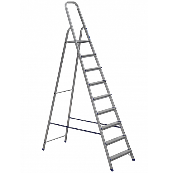 Стремянка алюминиевая "Алюмет-9", 9 ступеней, высота площадки 1,87м