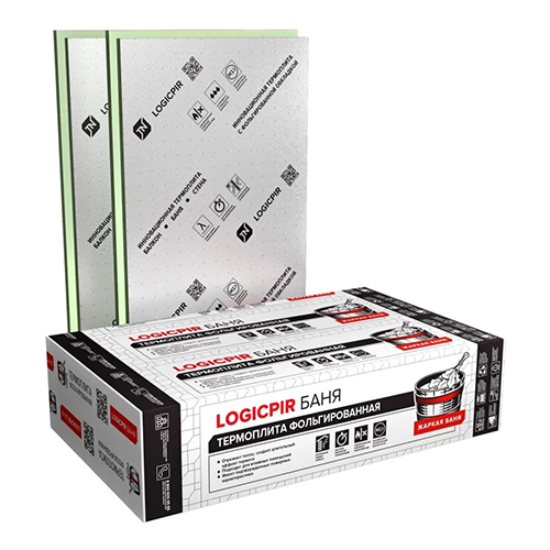 Плита теплоизоляционная  "ТехноНиколь LogicPir" Баня 1190*590*30мм, 0,70м2, 0,02м3, 8 плит L-кромка