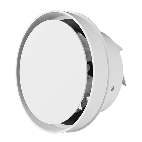 Вентилятор "Era" вытяжной, выстраив. D100 "SYMPHONY" 8Вт осевой, сетка, подшипниковый, белый, матовый