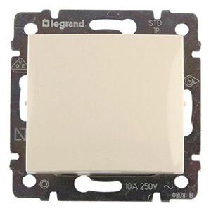 Переключатель 1-кл, "Valena Legrand", скрытой проводки, кремовый (без рамки)
