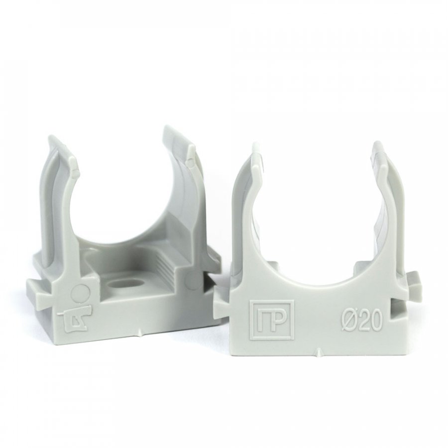 Крепеж-клипса 20мм для монтажного пистолета, серая "Промрукав"