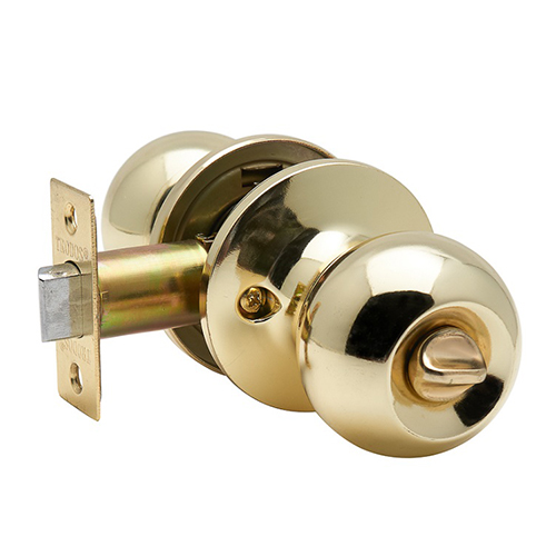 Ручка дверная "ЗШ-03", шариковая, фиксатор, "Золото"