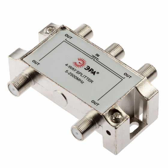 Делитель ТВ D-F-SAT-04 4 ответвления под F разъем 5-2500МГц "Эра"