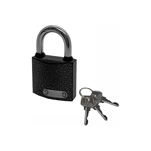 Замок навесной полимер уличный Vrata, BC-HG36-50 чугун, серый