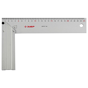 Угольник "Зубр" 500*250мм, нержавеющая сталь, гравированная шкала!!!