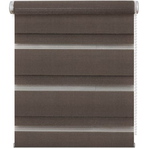 Рулонная штора "День-Ночь", темный Мокко,  430*1700мм