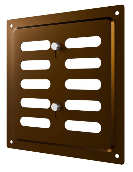 Решетка вентиляционная MER регулируемая 150x154 окраш.сталь Metallic brown ERA