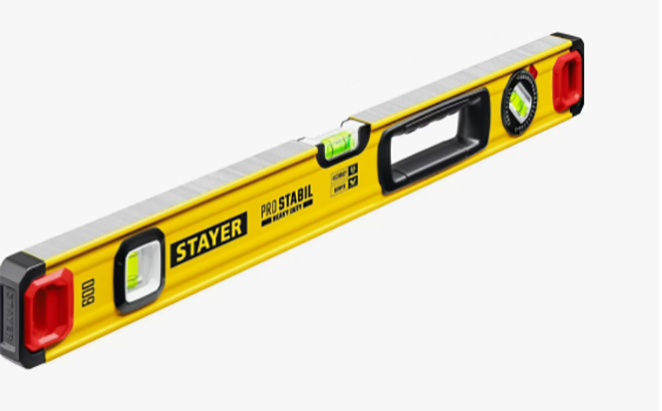 Уровень "Stayer Prostabil" алюминиевый фрезерованный усиленный 1000мм, 3 глазка