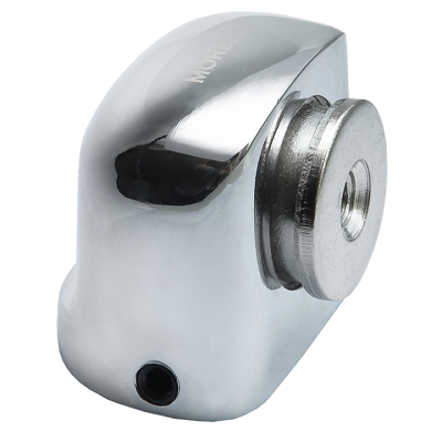 Ограничитель дверной "MDS2 SN", магнитный напольный, "Белый никель"