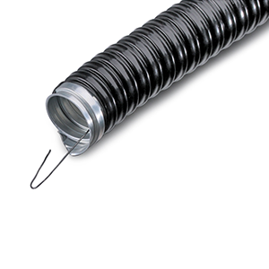 Металлорукав в ПВХ-изоляции РЗ-ЦПнг-LS 10 черный с протяжкой