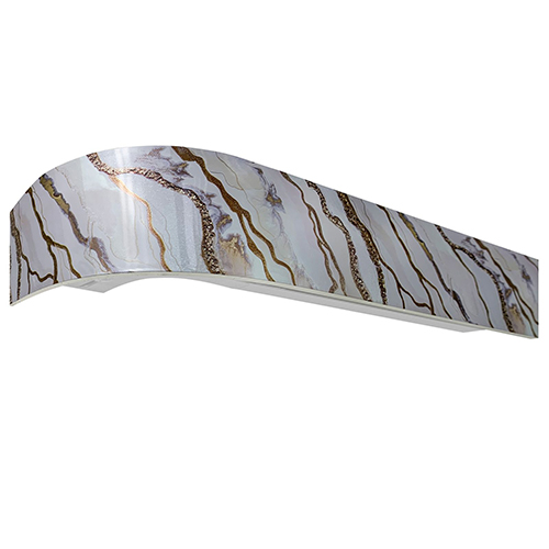 Карниз "Рекар" Шарм, 2 ряда, белое золото, 3600мм