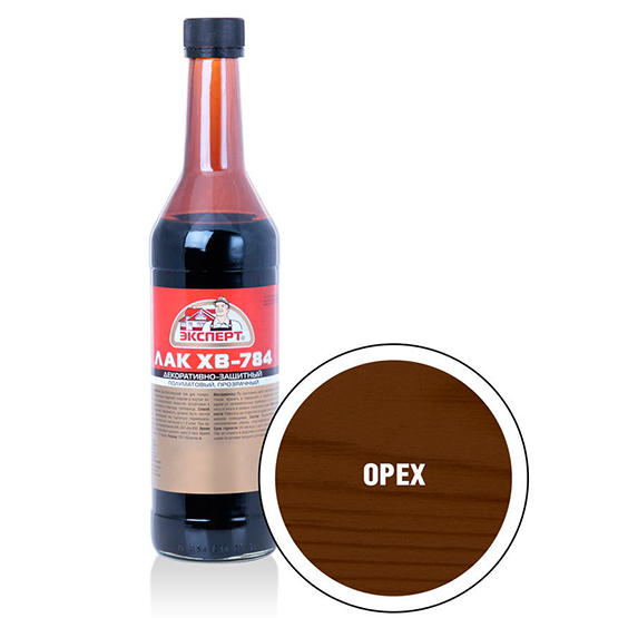 Лак "Эксперт" ХВ-784 "Орех", 0,5л