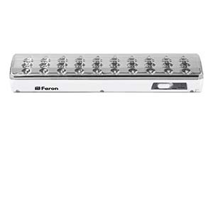 Светильник светодиодный аккум. EL21 40LED, 2,4Вт, 6400К, 192Лм, DC, 280*50*70мм, 1/40шт "Feron"