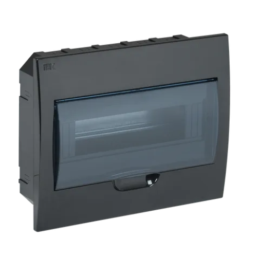 Бокс пластиковый встраиваемый на 12 модулей ИЭК ЩРв-П-12 IP41 черный