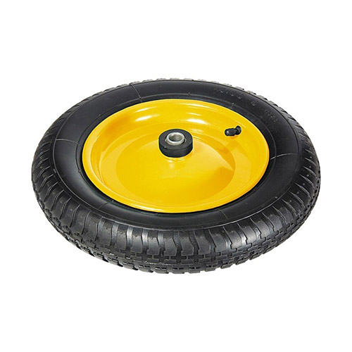 Колесо для тачки "Palisad", d360/16мм, втулка 92мм, резиновое, желтый
