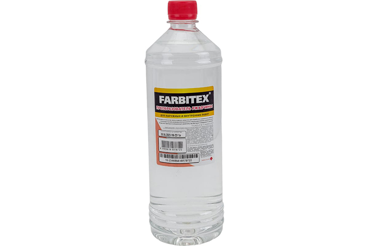 Преобразователь ржавчины эконом ПЭТ "FARBITEX", 1л