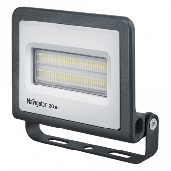 Прожектор светодиодный "Navigator" 20Вт 4000К естественный белый 4100Лм 220В черный "14 202 NFL-01-20-4K-LED"