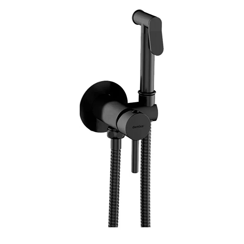 Смеситель гигиенический "Okatana OK01-0003", однорычажный, черный