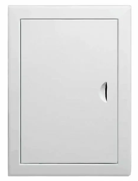 Лючок металлический белый 260*460 с фланцем 200*400, ручка