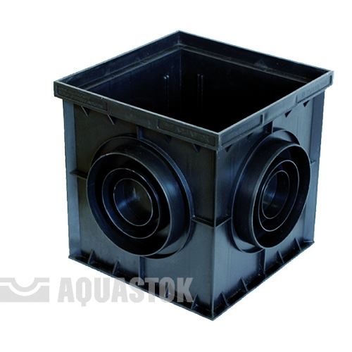 Дождеприемник лотка пластиковый 300*300мм "Aquastok", в сборе, без решетки