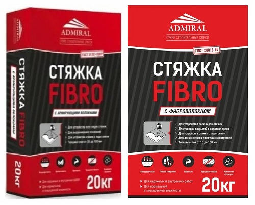 Стяжка для пола &quot;Адмирал FIBRO&quot;, 20кг