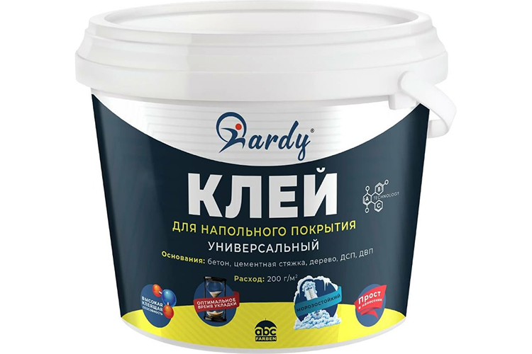 Клей для напольных покрытий универсальный "HARDY", 4кг