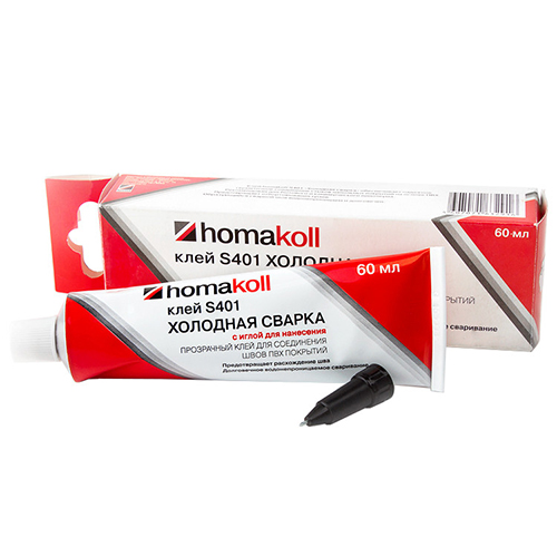 Клей "Homakoll S401" для склеивания швов линолеума с иглой, 60мл,