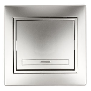 Выключатель 1-кл, "Plano Intro", скрытой проводки, алюминий 1-101-03